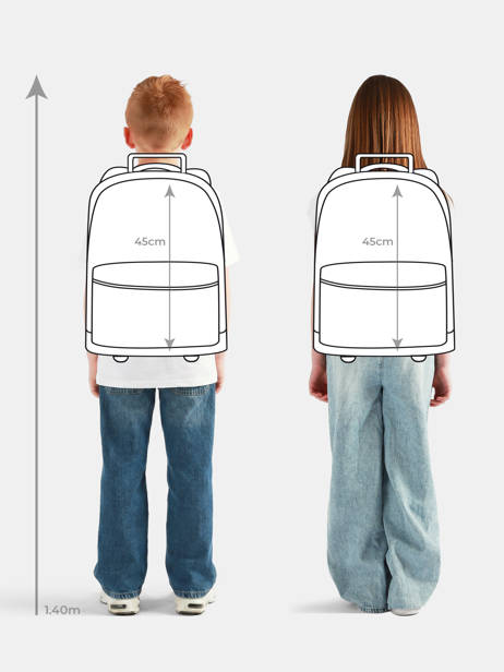 2-compartment Wheeled Schoolbag Cameleon Gray futur PBFUSR45 other view 1