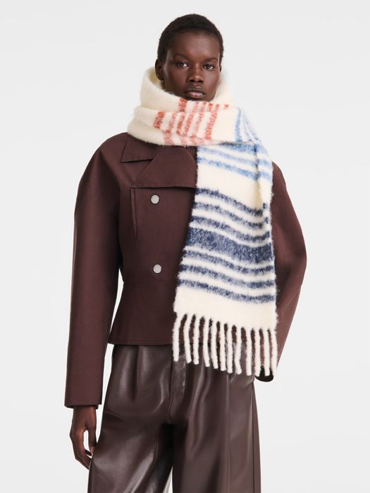 Longchamp Echarpe 80% wp 20%pa Scarves Beige