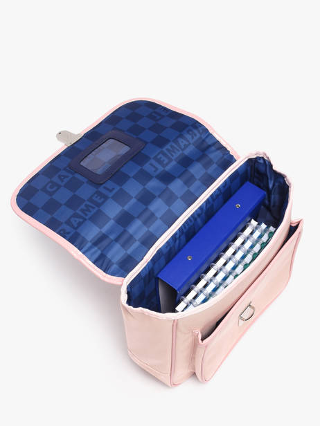 1 Compartment Satchel Caramel et cie Pink boheme FI other view 3
