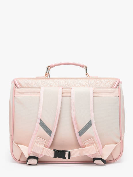 1 Compartment Satchel Caramel et cie Pink boheme FI other view 4
