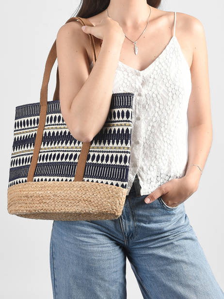 Shoulder Bag En-vau Cotton Les tropeziennes Blue en-vau TZ02 other view 1