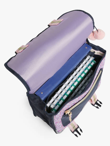 2-compartment Wheeled Schoolbag Milky kiss Violet blossoming beauty 1472 other view 3