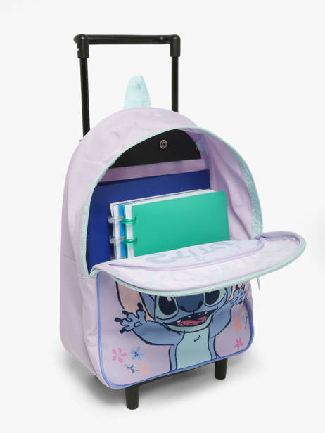 1 Compartment Wheeled Schoolbag Lilo & stitch Violet spring smiles 2105 other view 3