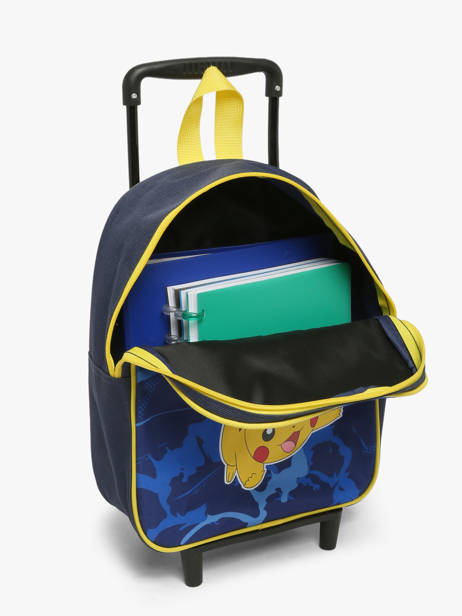 1 Compartment Wheeled Schoolbag Pokemon Blue pokemon & friends 26KK204F other view 3
