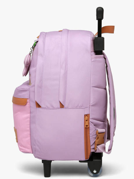 2-compartment Wheeled Schoolbag Tann's Violet les fantaisies f 73195 other view 2