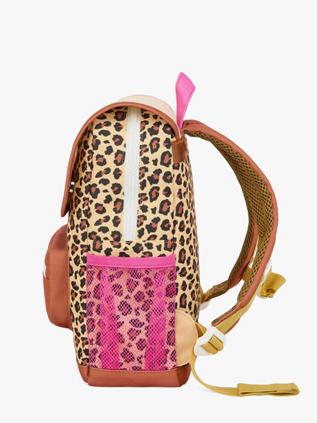 Backpack Hello hossy Brown cool kids S6 other view 2