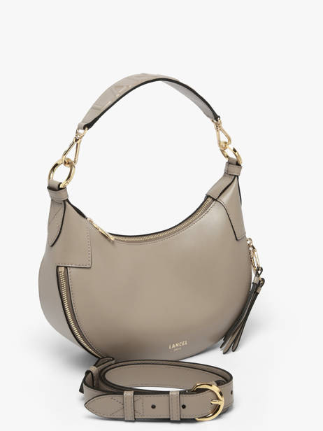 Shoulder Bag Origami Leather Lancel Gray origami A13313 other view 1