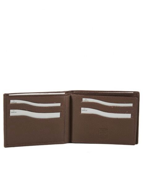 Portefeuille Cuir Crinkles Marron caviar 14086 vue secondaire 3