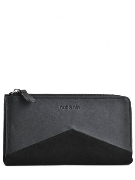 Wallet Vintage Leather Nat et nin Black vintage LINN