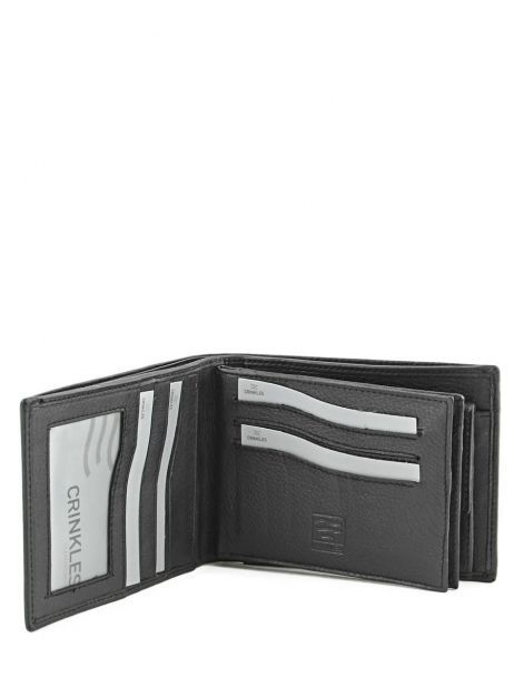 Portefeuille Cuir Crinkles Gris caviar 14082 vue secondaire 3