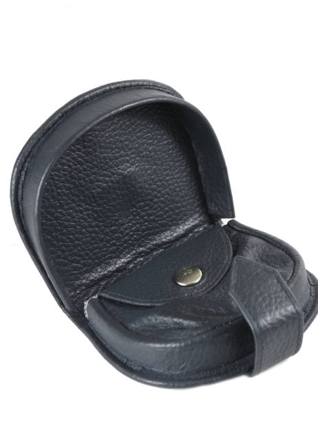 Porte-monnaie Caviar Cuir Crinkles Bleu caviar 14039 vue secondaire 1