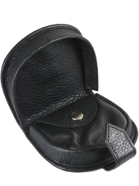 Porte-monnaie Caviar Cuir Crinkles Gris caviar 14039 vue secondaire 1