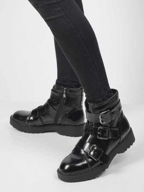 Bottines Wendy Guess Noir accessoires 7WENELE1 vue secondaire 1