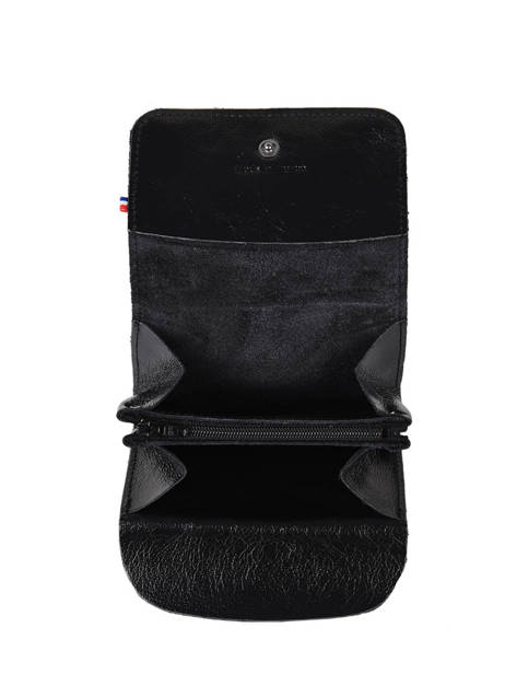 Porte-monnaie Etincelle Irisée Cuir Etrier Noir etincelle irisee EETI650 vue secondaire 1