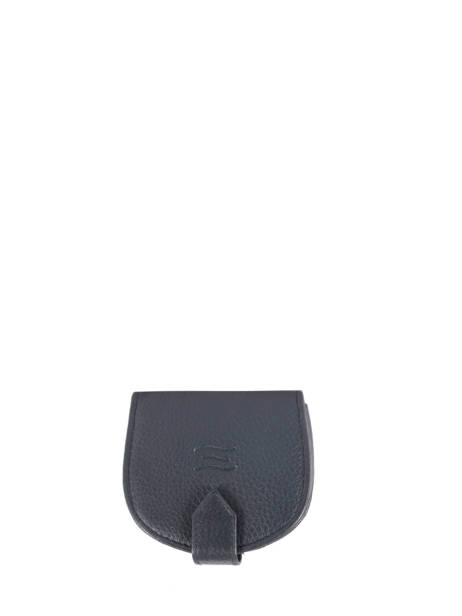 Porte-monnaie Caviar Cuir Crinkles Bleu caviar 14039 vue secondaire 2