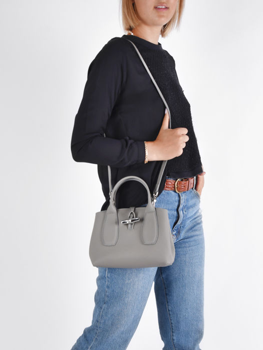 Longchamp Roseau Sacs porté main Gris