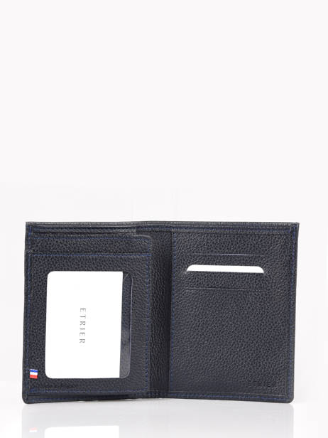 Portefeuille Porte-cartes Madras Cuir Etrier Bleu madras EMAD748 vue secondaire 1