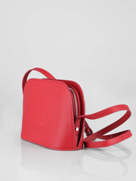 Sac Bandoulière Lilou Cuir Nathan baume Rouge egee 2 vue secondaire 2