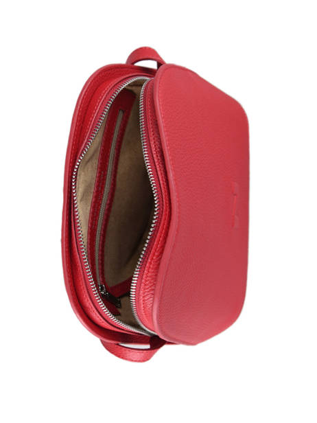 Sac Bandoulière Lilou Cuir Nathan baume Rouge egee 2 vue secondaire 3