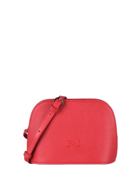 Sac Bandoulière Lilou Cuir Nathan baume Rouge egee 2