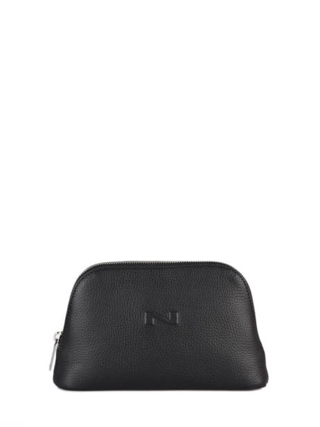 Trousse Zippée Cuir Nathan baume Noir nathan 4