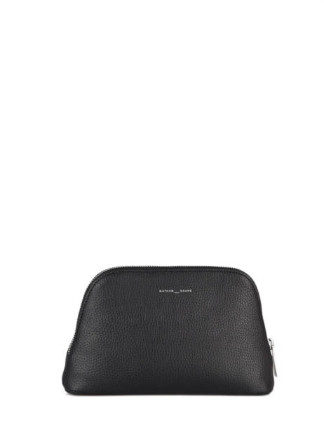 Trousse Zippée Cuir Nathan baume Noir nathan 4 vue secondaire 2