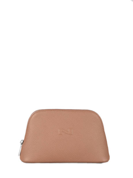 Trousse Zippée Cuir Nathan baume Marron nathan 4