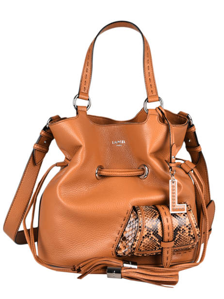 Sac Seau M Premier Flirt Python Cuir Lancel Marron premier flirt A10529 vue secondaire 2