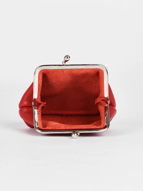 Porte-monnaie Madras Cuir Etrier Rouge madras EMAD654 vue secondaire 1