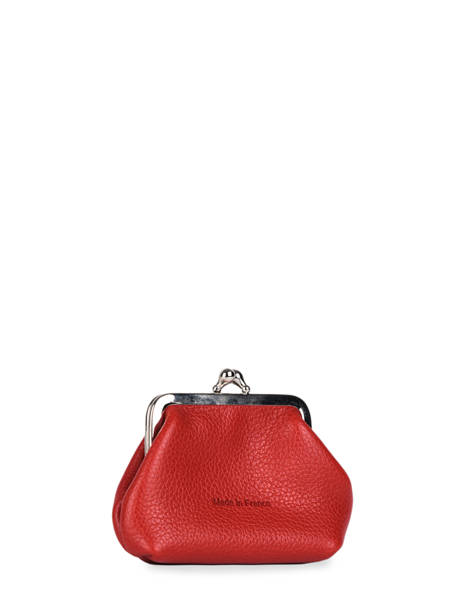 Porte-monnaie Madras Cuir Etrier Rouge madras EMAD654 vue secondaire 2