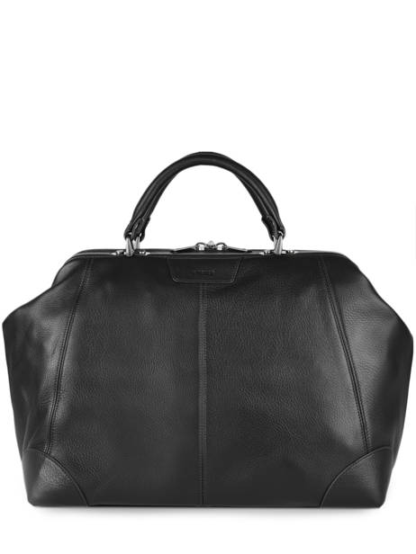 Sac Docteur FoulonnÃ© Cuir Etrier Noir foulonne EFOU816M