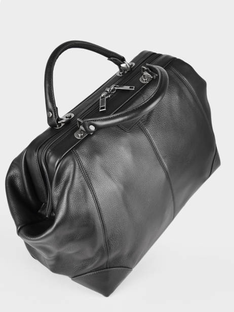 Sac Docteur FoulonnÃ© Cuir Etrier Noir foulonne EFOU816M vue secondaire 2