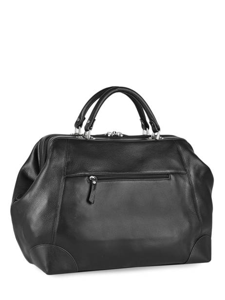 Sac Docteur FoulonnÃ© Cuir Etrier Noir foulonne EFOU816M vue secondaire 4