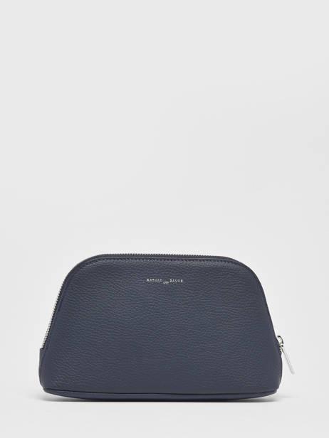 Trousse Zippée Cuir Nathan baume Bleu nathan 4 vue secondaire 2
