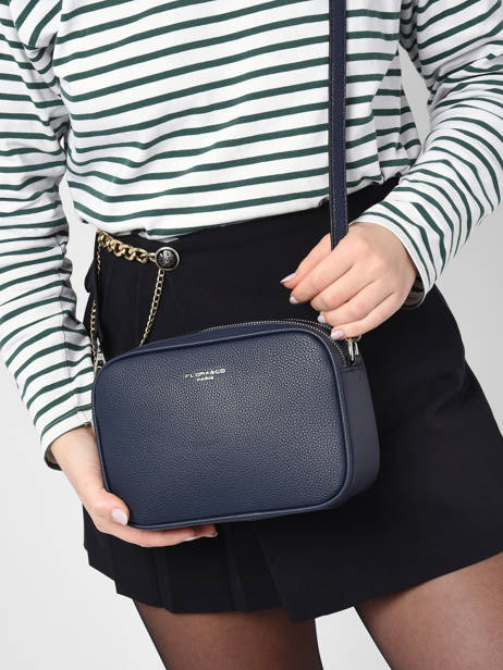Sac Bandouliere Grained Miniprix Bleu grained F8035 vue secondaire 1