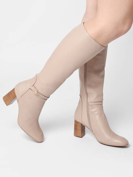 Bottes à Talon Tania En Cuir Brenda zaro Rose accessoires 4540 vue secondaire 2