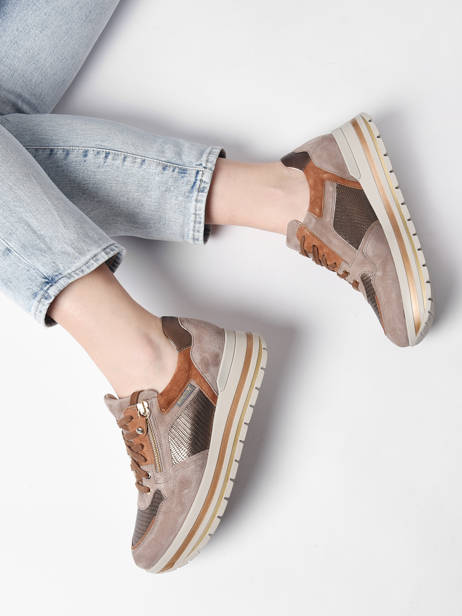 Sneakers Panthea En Cuir Mephisto Beige accessoires PANTHEA vue secondaire 2