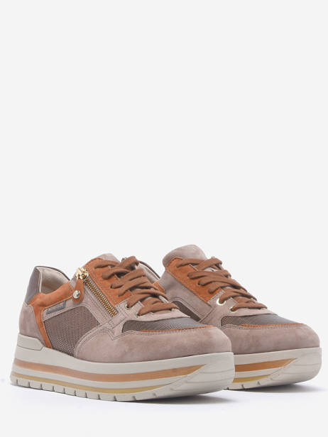 Sneakers Panthea En Cuir Mephisto Beige accessoires PANTHEA vue secondaire 3