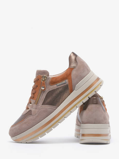 Sneakers Panthea En Cuir Mephisto Beige accessoires PANTHEA vue secondaire 4
