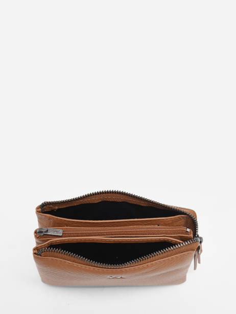 Leather FoulonnÃ© Wallet Yves renard Brown foulonne 29461 other view 1