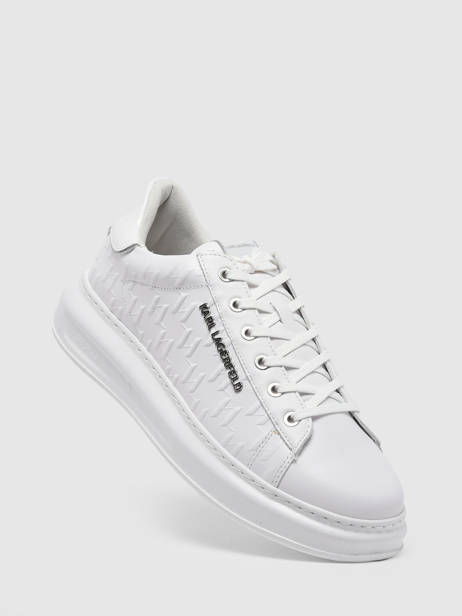 Sneakers Kapri Monogram In Leather Karl lagerfeld White men KL52549 other view 1