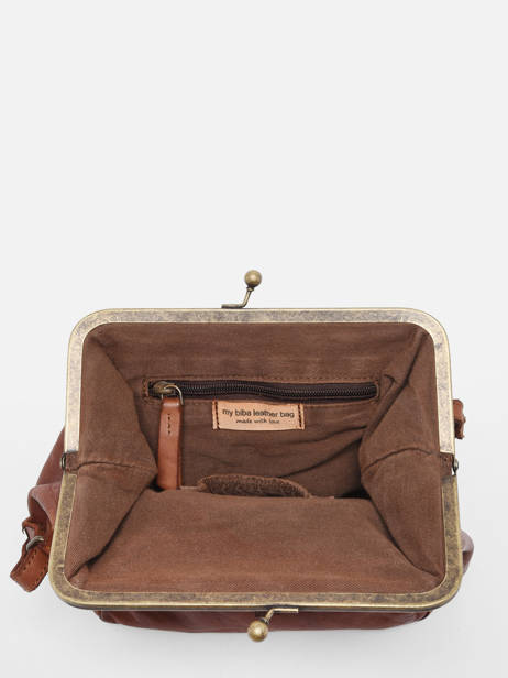 Sac BandouliÃ¨re Heritage Cuir Biba Marron heritage BT22 vue secondaire 3
