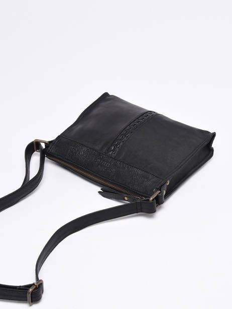 Sac Bandoulière Cow Cuir Basilic pepper Noir cow BCOW58 vue secondaire 2