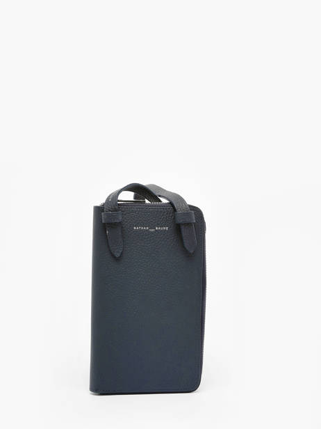 Leather Pocket Phone Pouch Nathan baume Blue n city 3 other view 4