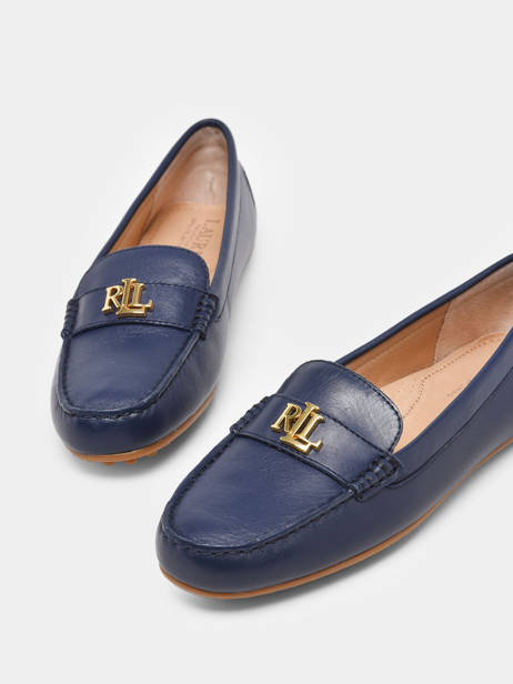 Mocassins Barnsbury En Cuir Lauren ralph lauren Bleu accessoires 85284707 vue secondaire 3