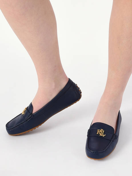 Mocassins Barnsbury En Cuir Lauren ralph lauren Bleu accessoires 85284707 vue secondaire 2
