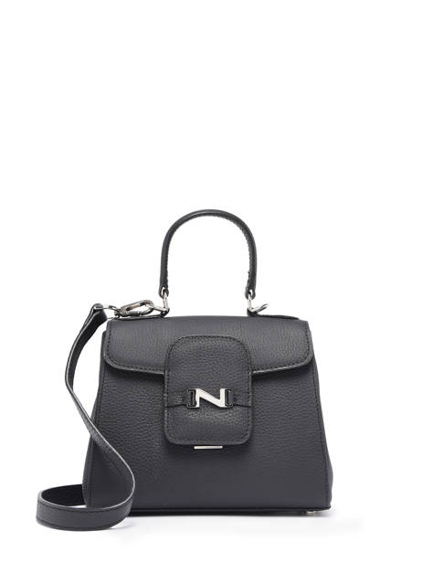 Sac Bandoulière Mini Duras Cuir Nathan baume Noir ines 4