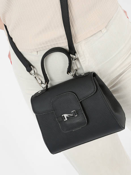 Sac Bandoulière Mini Duras Cuir Nathan baume Noir ines 4 vue secondaire 1