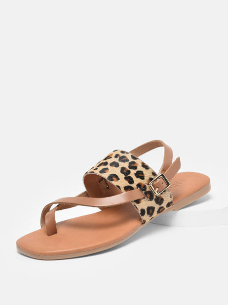 Sandales Lala En Cuir Pieces Marron accessoires 17136423 vue secondaire 1