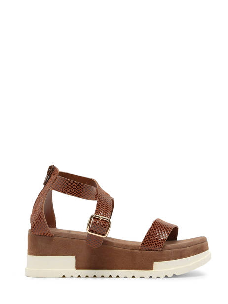 Sandales Nablier En Cuir Metamorf'ose Marron accessoires NABLIER